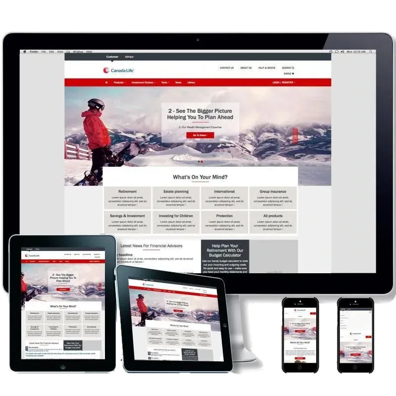 Canada Life: Six sites linked to sales, content, email, and data tools