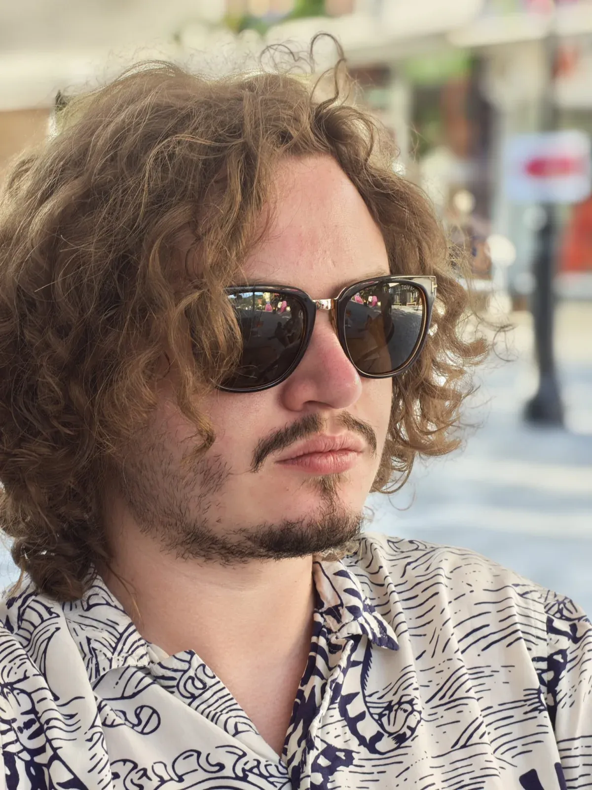 Jason Hebblewhite wearing sunglasses outdoors